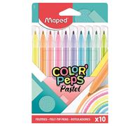 Marque Color'Peps Maped Feutres Pastel 10 Par Pack Pour Enfants
