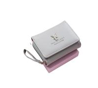 Marque de luxe Petit portefeuille pour femme Porte-cartes court avec porte-monnaie pour femme Cuir PU Hasp Mini embrayage, Vert, Taille unique