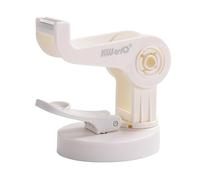 Marque Distributeur De Ruban Adhésif 20mm/0.8 Pouces Base Ventouse Rotation 360°,Distributeur Adhésif Bureau Maison DIY Coupe Précise Surface Lisse Pour Emballage Colis Fournitures (Blanche)