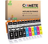 Marque française - 10 Cartouches Compatibles avec Epson 33 XL Orange - pour Epson Expression Premium XP530 XP540 XP630 XP635 XP640 XP645 XP7100 XP830 XP900 (Noir et Couleur)