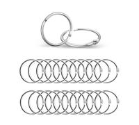 ✮MARQUE FRANCAISE✮-CZ Store®-anneaux de reliure|20PCS+25MM|✮✮GARANTIE A VIE✮✮-anneaux porte clé en metal pour livre/cahier/scrapbooking/classeur-anneaux articulés pour ecole/loisirs créatifs