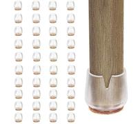 ✮Marque Francaise✮- Feutre Pied |40 PCS|✮✮Garantie A Vie✮✮|12-16MM|Patin Silicone pour mobilier/Meubles-Embout Anti-Rayures-Tampon Chaise Protection parquet (Transparent- 40pièces, Rond XS (12-16MM))