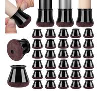 ✮Marque Francaise✮- Feutre Pied |40 PCS|✮✮Garantie A Vie✮✮|12-16MM|Patin Silicone pour mobilier/Meubles-Embout Anti-Rayures-Tampon Chaise Protection parquet (Noir-32 pièces, Rond S (14-20mm))
