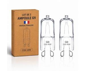 Marque Française Lot de 2 Ampoule G9 LED Ampoule Four Halogène 40W 2700K | Ampoule G9 LED Blanc Chaud, Ampoule LED G9 230V, Résistance 300°C, Ampoule G9 LED Compatible Neff Whirlpool Bosch, Dimmable