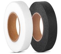 ✮Marque Française✮- ruban thermocollant X2 |BLANC ET NOIR|128 M X 20 MM|✮GARANTIE A VIE✮-Ourlet thermocollant adhesif rideau/pantalon/robe/jean/bande transparente tissu - autocollant fer à repasser