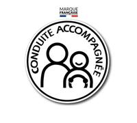 ✯MARQUE FRANÇAISE✯ (Version 2025) Disque Conduite Accompagnée Magnetique Conduite Supervisée Magnétique ✪GARANTIE A VIE✪ Macaron Aimanté 15cm Accessoire Auto Conducteur Apprenti Débutant Formation