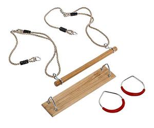 MARQUE GENERIQUE- Kit 3 accessoires balançoire + anneaux de gym + trapèze