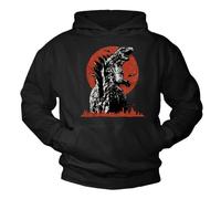 Marque Makaya Sweat à Capuche Enfant Garçons - Motif Godizlla (Ans 8 9 10 12 13 14) Pull Noir S
