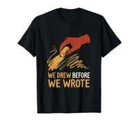 Marque Ocre Faisant des origines humaines Dessin d'art Grotte T-Shirt