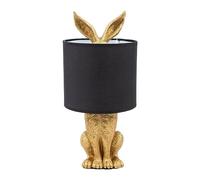 marque Ostaria Lampe lapin doré abat-jour noir