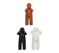 marque Ostaria Lot de 3 statuettes céramique bonhommes 16 cm