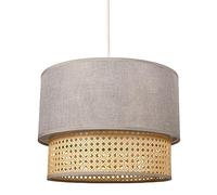 marque Ostaria Suspension gigogne ronde cannage tissu gris D35