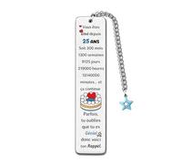 Marque-Page 25th Joyeux Cadeaux D'anniversaire Mari Petit Ami Fils 25ans Apprécier Personnalisé Cadeau Mère Père Ami Meilleurs Voeux Souvenirs Familles NoëL Encouragement Du Grand-Père Grand-Mère