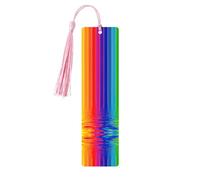 Marque-page à rayures arc-en-ciel, jolis marque-pages en bois pour homme et femme, marque unique pour lire, cadeau idéal