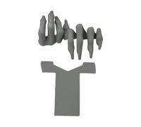 Marque-page articulé en doigts d ' os pour bureau d ' horreur, Gray | Marque-page mains squelette en plastique, projet d ' artisanat d ' assemblage amusant pour les d ' horreur