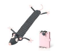 Marque Page au Crochet, Souris Marque Page au Crochet Souris Fait à la Main Kit de Marque Pages au Crochet pour Anniversaire Noël Cadeau Fille Enseignant Lecteur Amoureux des Livres