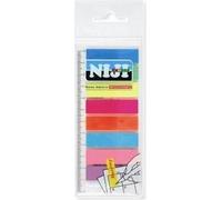 Marque-page autocollant Stick'n Hopax, 45x12 mm, plastique, avec règle, couleurs néon, 8x25 pcs