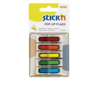 Marque-page autocollant Z Stick'n Hopax, 45x12 mm, flèche en plastique, couleurs néon, 5x30 pcs