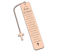 Marque-page avec inscription « To My Sister in Christ » - Cadeau religieux pour femme - Cadeau de baptême pour femme - Verse biblique inspirante