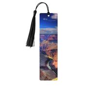 Marque-page Beauty Grand Canyon avec pompons, marque-page en bois pour homme et femme, fait à la main pour les amateurs de livres, marqueurs de page de lecture, étiquettes en bois, ornements, cadeaux