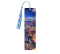 Marque-page Beauty Grand Canyon avec pompons, marque-page en bois pour homme et femme, fait à la main pour les amateurs de livres, marqueurs de page de lecture, étiquettes en bois, ornements, cadeaux