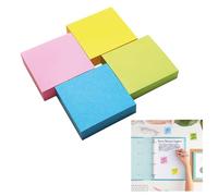 Marque-page Blocages Memo autocollants Languettes adhésives Colorées Marquets Sticky Notes Feuilles pour l'école la maison ou le bureau Multicolore (38 x 38 mm - 4 x 100 feuilles)