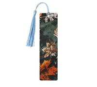 Marque-page camouflage en bois d'érable avec pompon pour homme et femme - Marque-page de lecture - Cadeau pour les amateurs de livres