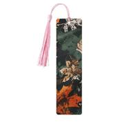 Marque-page camouflage en bois d'érable avec pompon pour homme et femme - Marque-page de lecture - Cadeau pour les amateurs de livres