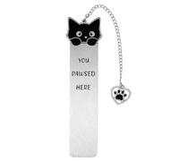 Marque-Page Chat, Alliage de Zinc Marque-Pages Chat pour Femmes Marque-Page Mignon pour les Femmes qui Lisent Cadeau Chat pour les Amoureux des Chats Marque-Page Chat Drôle