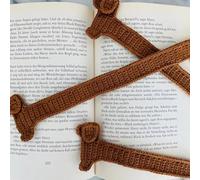 Marque-page Chien | Marque-page Tricoté Chien | Marque-page Teckel Crocheté | Marque-page Design Teckel | Marque-page Lecture Chien | Accessoires De Lecture Amusants Pour La Lecture
