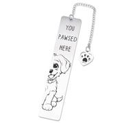 Marque Page Chien, Marque-Pages Mignons et Amusants You Pawsed Here Marque-Pages pour Femmes Qui Lisent pour Amoureux des Livres Amoureux des Chiens Femmes Hommes Cadeaux Livresques