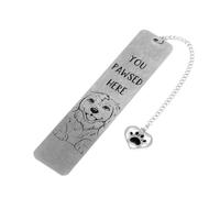 Marque Page Chien pour Femme, Mignons Marque-Page Drôle en Métal pour Chien Marque-Page You Pawsed Here Cadeau pour Amoureux des Chiens pour Hommes Femmes Livresques (Golden Retriever)