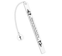 Marque-page chrétien en métal - Cadeau avec verset de la Bible - Marque-page inspirant pour homme et femme - Cadeau religieux pour les amis et les amateurs de livres