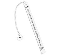 Marque-page chrétien pour femme et homme - Cadeaux religieux inspirants de la Bible - Marqueur en métal - Cadeau de baptême pour fils, fille, baptême, foi, première communion - Fournitures d'église