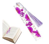 Marque-page compagnon de lecture - Marque-page en résine - Marque-page époxy marguerite florale, marque-page fleur séchée | Marque-page adhésif créatif pour amoureux des livres, cadeau pour fem