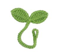 Marque-page créatif fait à la main en forme de feuille en tricot élégant crochet câble coin accessoire pratique casque
