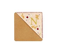 Marque-page d'angle brodé à la main pour femme, cadeau d'anniversaire, marque-page unique avec broderie de lettres pour les amateurs de livres