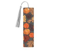 Marque-page d'automne avec pompons, marque-page en bois pour homme et femme, fait à la main pour les amateurs de livres, marqueurs de page de lecture, étiquettes en bois, ornements d'anniversaire