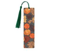 Marque-page d'automne avec pompons, marque-page en bois pour homme et femme, fait à la main pour les amateurs de livres, marqueurs de page de lecture, étiquettes en bois, ornements d'anniversaire