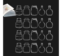 Marque-page de fleurs séchées à faire soi-même, signets de bricolage transparents | Marque-pages de bricolage floraux transparents de 20 pièces pour - Signets de papeterie pour les écrivains