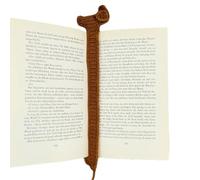 Marque-page de lecture - Marque-page tricoté à la main en forme de teckel marron | Porte-livre en crochet en forme d'animal mignon, étiquette créative faite à la main pour , adultes