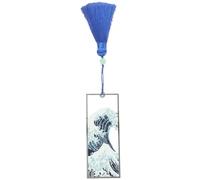 Marque-page Décoratif à Motif de Vagues en Alliage Polyester Bleu | Style Créatif, Décoration de Paquet, Prise Confortable, Ne Blesse Pas les Mains, Présent de Remise de Couleur Aléatoire