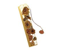 Marque-page décoratif en forme de fleur creuse avec chaîne en métal pour enseignant, lecteur, élégant