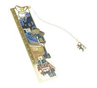 Marque-page décoratif en forme de fleur creuse avec chaîne en métal pour enseignant, lecteur, élégant