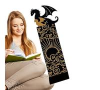 Marque-Page Dragon - Décorations De Livre Pla 17,5 X 6,5 Cm, Design 3 D en Or Noir, Bel Accessoire De Livre Pratique | Fournitures De Papeterie, Cadeau Pour Garçons Et Filles, Collection D'amoureux
