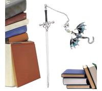 Marque-page dragon en fer de 44 g pour la lecture, 20,5 x 6 x 7,2 cm, accessoire de livre décoratif de collection, design inspiré de la fantaisie pour les amateurs de livres, les adolescents, les