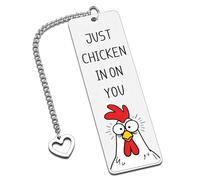 Marque-page en acier inoxydable « Thinking of You » pour femmes et hommes - Marque-page d'encouragement amusant « I Miss You » - Cadeau amusant pour elle, lui, rétablissement, anniversaire, Noël