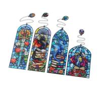 Marque-page en acrylique avec pendentif pour femmes, hommes et couples, accessoire de lecture rétro gothique, décoration de bureau, cadeau pour les amateurs de livres et les fans de roman fantastique