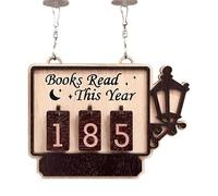 Marque-page en bois avec compteur de pages, décoration murale avec compteur de pages, idéal comme cadeau pour les, les adultes, la famille, le bureau à domicile, le bureau, l'anniversaire.