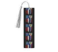 Marque-page en bois avec impression des États-Unis et des Philippines - Accessoires de lecture - Marque-pages uniques pour livres et journaux à couverture rigide